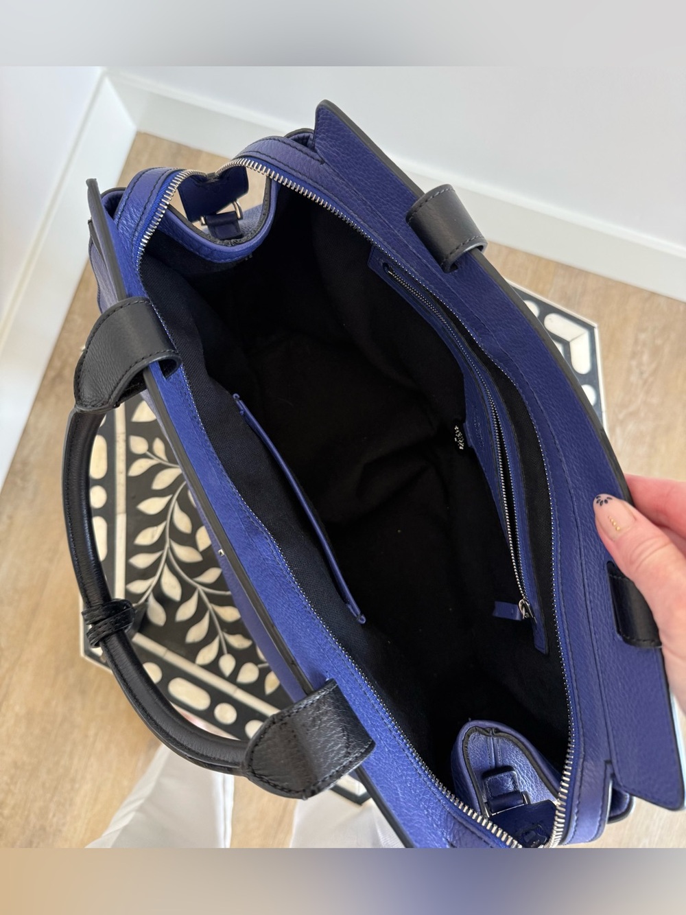 Mulberry 'Blenheim' Indigo (Blue Violet) Leather Satchel Bag | Rare Color - Picture 12 of 16